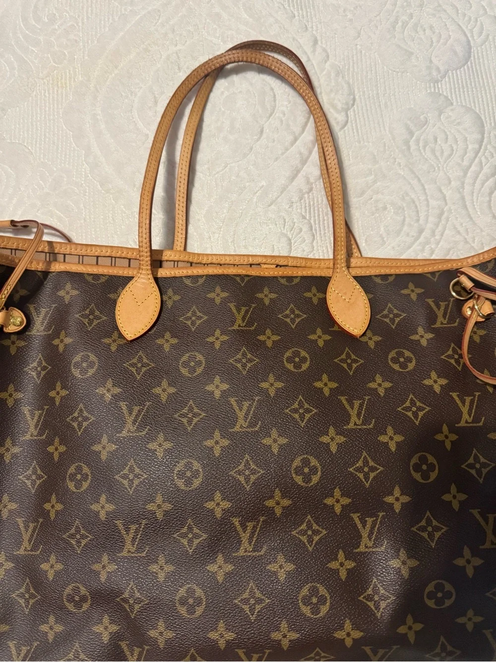 Louis Vuitton Brown Monogram Neverfull GM Shoulder Tote with Vachetta Trim